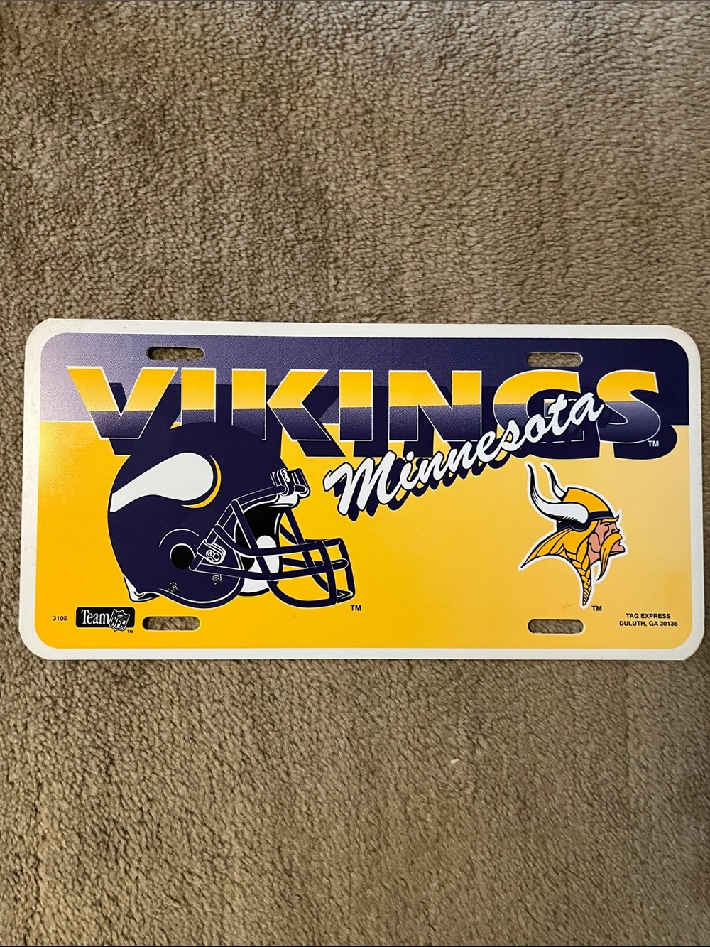 Minnesota Vikings Vintage Booster / License Plate